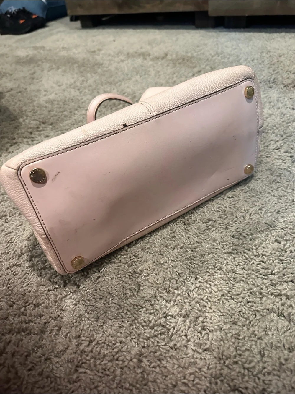 MICHAEL KORS Pale Pink Pebbled Leather Chain-Handle Shoulder Bag
